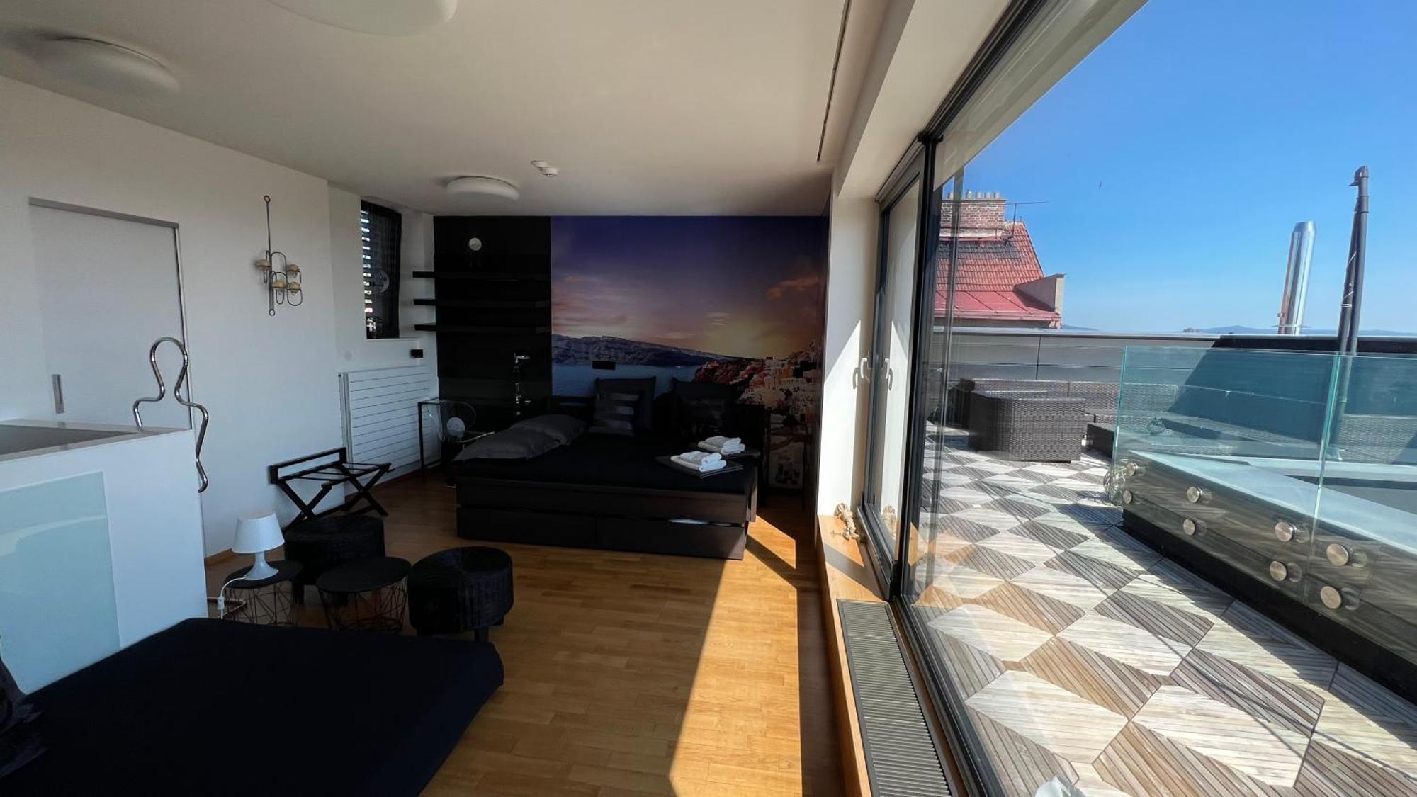 Apartman Se Saunou A Terasou S Vyhledem Na Brünn  Kültér fotó
