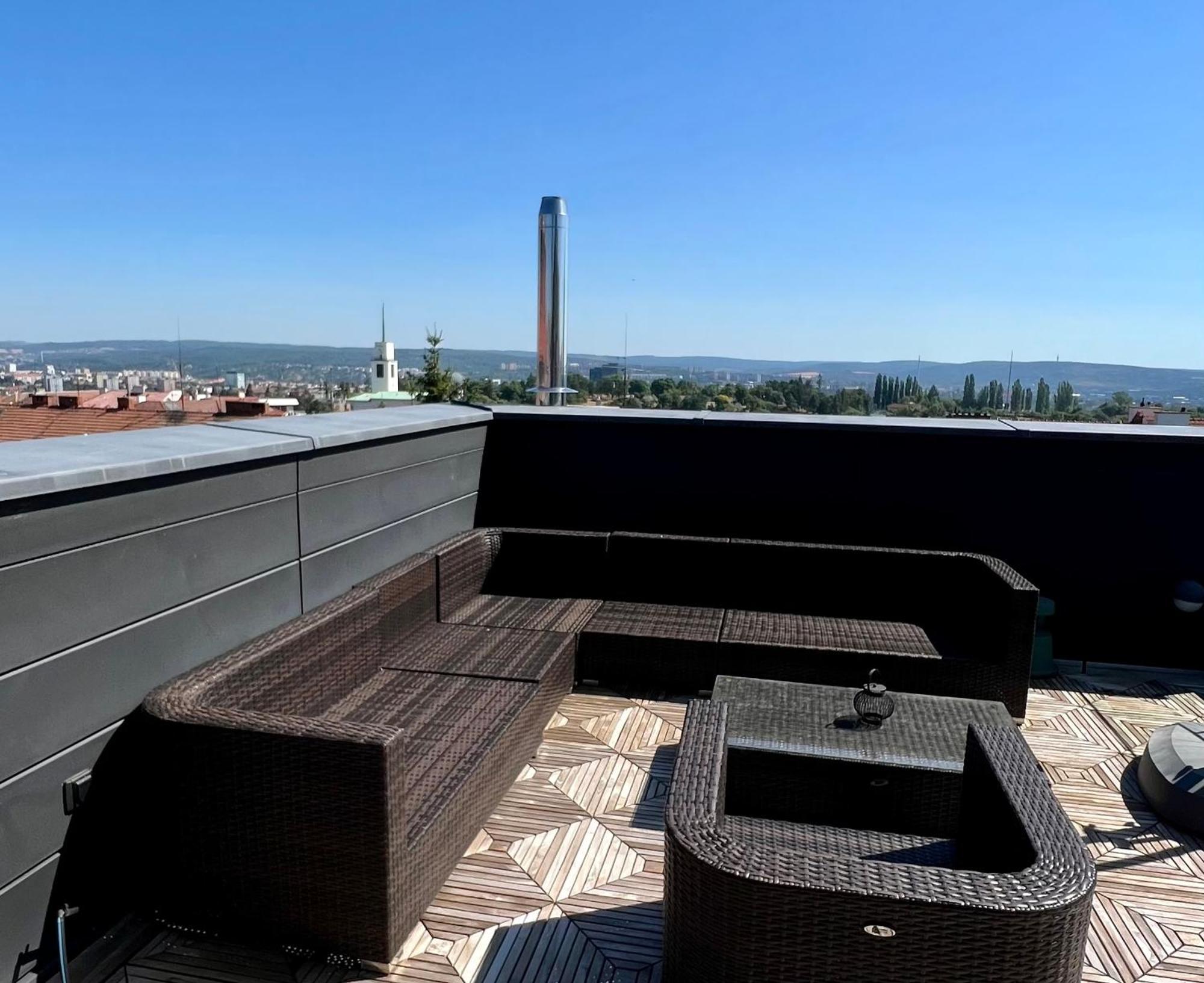 Apartman Se Saunou A Terasou S Vyhledem Na Brünn  Kültér fotó